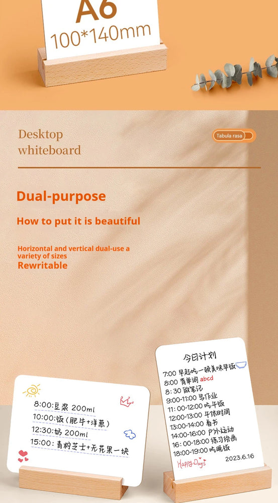 Small Whiteboard Small Blackboard on Double-sided Desk Children's Drawing Board  Shop Erasable Whiteboard Teaching Bulletin