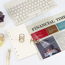 A6 Acrylic Loose-leaf Notebook Cover Glitter Transparent Binder Notebook Shell DIY Scrapbook Cover Office Stationery Supplies