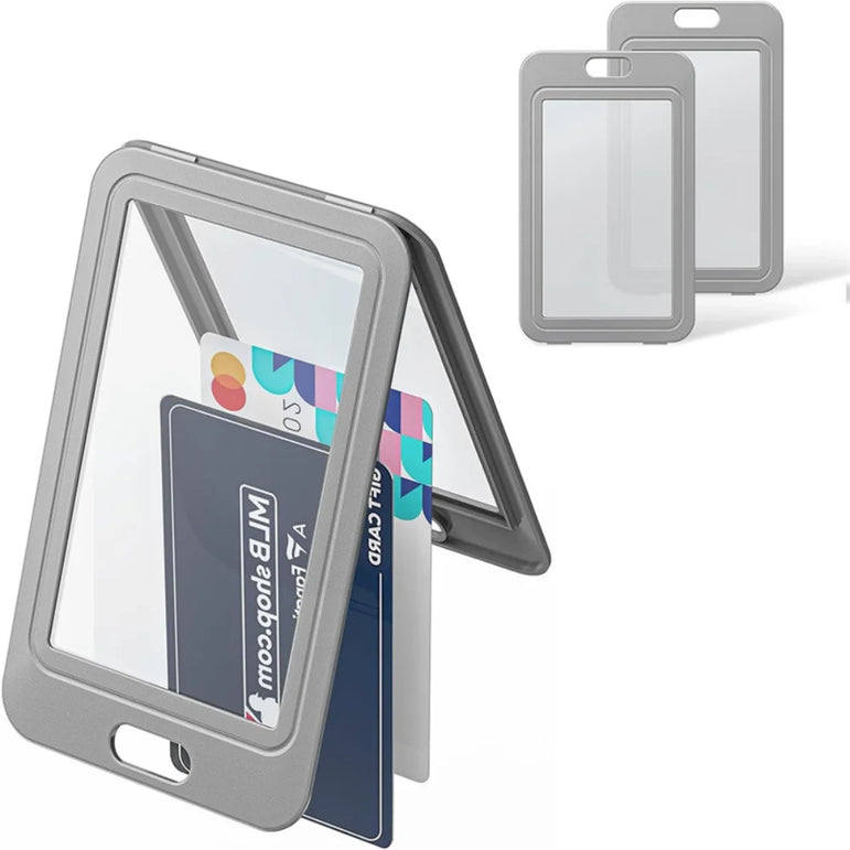 New Transparent Work Card Badge Holder Office Staff Employees ID Card Clear Pass Name Work Card Cover Case Sleeve with Lanyard