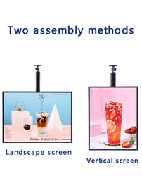 Ultra thin advertising board lightbox wall mounted milk tea shop ordering menu customization price list LED hanging