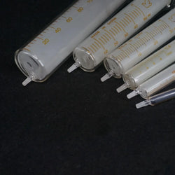 1/2/5/10/20/30/50/100ml Glass Syringe Injector Lab Sampler Caliber Precision