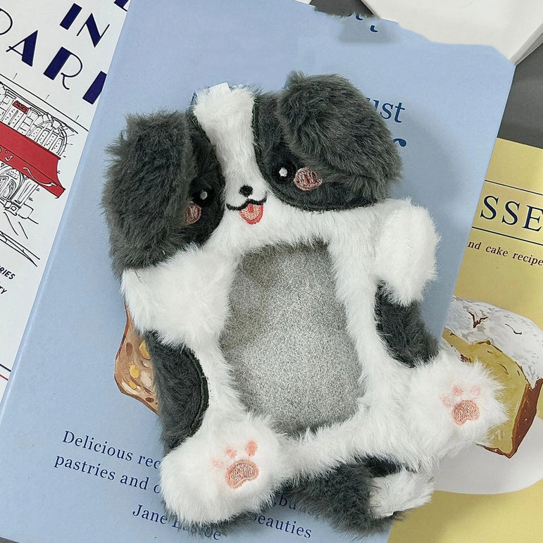 1pcs Cute Plush Kpop Photocard Holder with Keychain Kawaii Cartoon Photo Sleeve ID Bank Credit Card Holder Protector Stationery