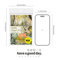 30pcs/lot Memo Pads Material Paper Night Forest Junk Journal Scrapbooking Cards Retro Background Decoration Paper