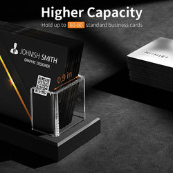 Transparent Acrylic Business Card Holder, Office Business Card Display Stand, 30-40 Business Cards Card Holder For Desk