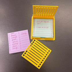 Sticky Note Dispenser  Sticky Pads Sticky note holder Versatile Desk Sticky Note Stencil Double Insert Template Storage Box
