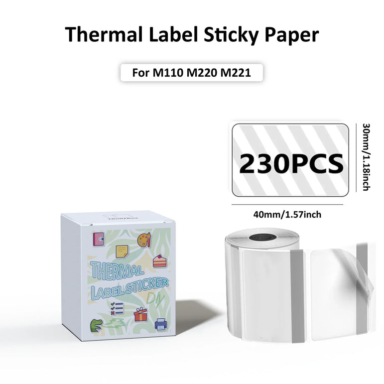 M110 Paper Compatible With M110/M120/M220/M221 Label Maker Printer Thermal paper Label Maker Paper M110 Label For Small Business