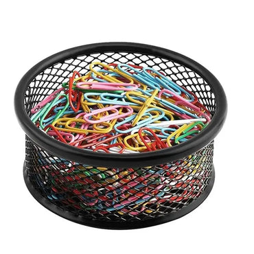 Metal Mesh Paper Clip Holders For Desk Stackable Paperclip Holder Practical And Durable Office Organizer Desk Accessories