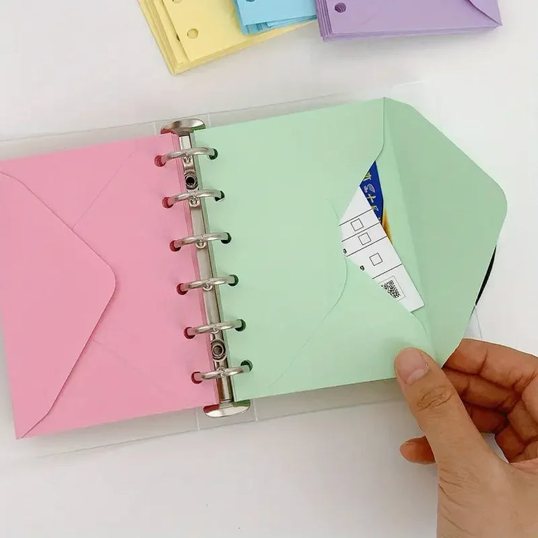 30 pcs A7 binder pocket - no zipper, 6-pole budget envelope and A7 wallet with money and material organization insert