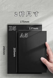 128 Sheets 256 Page Number  Black Card  Notebook Notepad Student Square Blank Drawing Notebook