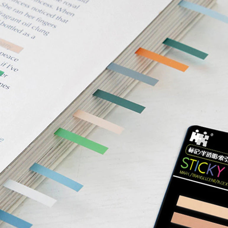 300 Sheets Posted It Transparentes Sticky Notes Self-Adhesive Annotation Read Books Bookmarks Tabs Notepad Aesthetic Stationery