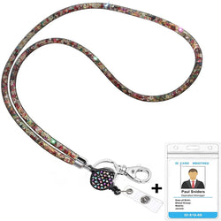 Retractable Rhinestone Lanyard Mobile Phone Case Hanging Neck Sling ID Card Holder Universal Keychain Office School Supplies