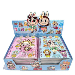 1/3/5 Pcs Cartoon Anime Cute Bunny Print Booklet Roll Book Sticker Combo Book Student Decompress Diy Booklet Material Gift