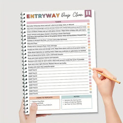 ADHD Cleaning Planner Bundle – Includes Home Cleaning Schedule, Weekly, Monthly, Year-Round Cleanliness Tips, Family Chore Chart