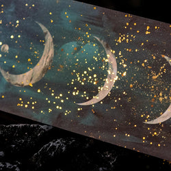 50pcs/bag moon phase theme stamping material book moon earth planet landscape material paper DIY handbook decoration cardstock