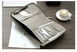 Moterm Genuine Pebbled Grain Leather A5 Zip Cover with Top Pocket Cowhide Planner Zipper Notebook Organizer Agenda Journal Diary