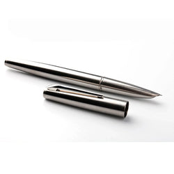 MOONMAN Ti200 Titanium Alloy Fountain Pen F 14K Gold 0.5mm nib with Converter Office Business Smooth Writing Ink Pen gift pens