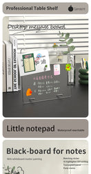 Desktop message board Acrylic transparent notepad Office memo board can be written home memo board magnetic desktop board
