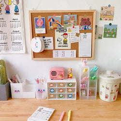 Cork Wood Wall Hanging Message Bulletin Board Frame Notice Note Memo Board for Home Office Shop School Photo Background