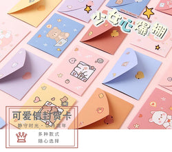 Bear Rabbit Blessing Thank Envelope Ins Cartoon Decoration Letter Paper 9 Styles Beautiful Cartoon Greeting Card New Year Gift