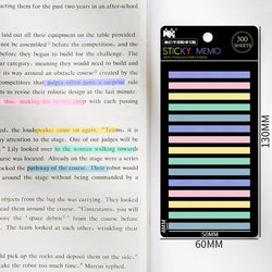 300 Sheets Posted It Transparentes Sticky Notes Self-Adhesive Annotation Read Books Bookmarks Tabs Notepad Aesthetic Stationery