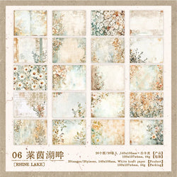 20pcs/lot Memo Pads Material Paper Renaissance Illustrated Scrolls Junk Journal diary Scrapbooking  Background Decoration Paper