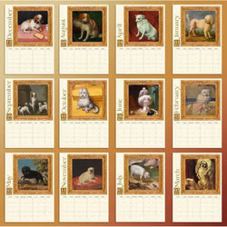 Calendar 2025 Calendar Weird Renaissance Dogs 2025 Retrowall Calendar Medieval Anti-Tear Dogs Wall Calendar