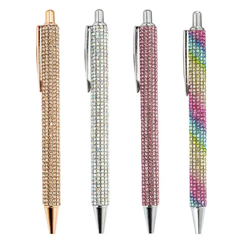 Rhinestone Ballpoint Pen Fancy Sparkly Crystal Pens Retractable Bling Ballpoint Pen Cute For Women Writing Drawing Journaling