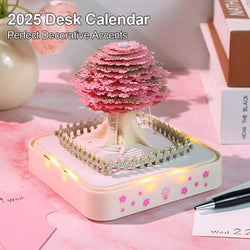 Castl Desk Calendar 2025 Tear-Away 3D Calendar Memo Pad Creative Desk Calendar DIY Notes Notepad 3D Art Calendar Paper