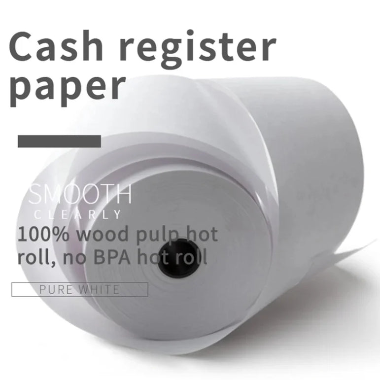 Thermal Paper 57x30mm POS Printer Blue Font 10 Rolls Mini Mobile Bluetooth Cash Register Roll Paper Bill Receipt Printing Paper