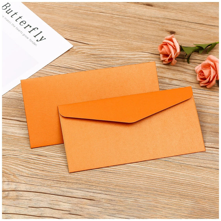 50pcs/lot 22x11cm Envelope High-grade 250g Pearlescent Paper Envelopes for Wedding Invitation Business Supplies Stationery