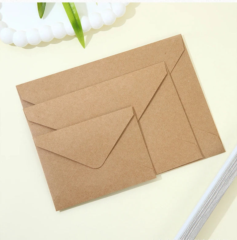50pcs/lot Envelope 140g Kraft Paper Postcards for Wedding Invitation 19x14cm Envelopes Business Supplies Stationery Storage