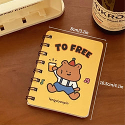 A7 Cartoon Capybara Coil Notebook Kawaii Learning Coil Book Cute Study Pocket Notepad Small Notebook School Stationery 
﻿ 
﻿
