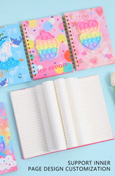 A popular animal food and starry sky Instagram diary, cute notebook planner, 200 page thick version