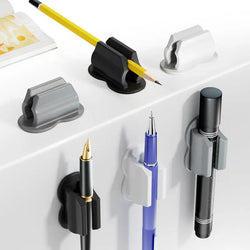 Silicone Pen Holder Self-Adhesive Silicone Pen Clip Desk Pencil Holder Wall Mounted Pencil Clip Ballpoint Pen Pencil Storage Cli