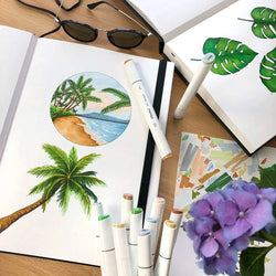 Ohuhu Sketchbook Marker Paper Pad Art Sketch Book Drawing Papers Hardcover Sketching Books for Markers Heavyweight Sketchpad