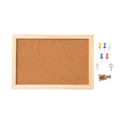 Cork Blackboard Bulletin Board Corkboard DIY with Push Pins Home Office Hanging Display Board Office School Wood Drafting Board