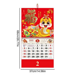 Year Of The Snake Wall Calendar 2025 New Year Wall Planner Calendar Traditional Chinese 2025 Lunar New Year Calendar