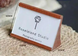 1pcs Solid wood products price tag, set up the exhibition introduction Decca card,  price tag, table stand