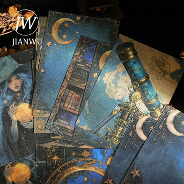 JIANWU Magic World Series Vintage Flower Character Landscape Collage Decor Material Paper Creative DIY Junk Journal Stationery