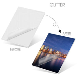 10 Sheets Cold Laminating Film Glossy Transparent Label Sticker Self Adheisve Lamination Film Waterproof Overlay Photo Picture