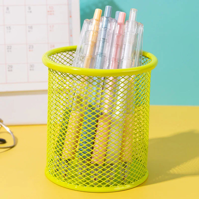 1Pcs New Pencil Holder Office Desk Metal Mesh Square Pen Pot Cup Case Container Organiser Durable Pencil Case
