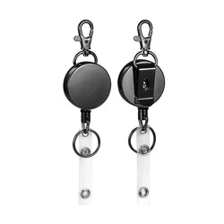 1Pcs Retractable Metal Wire Badge Reel Recoil Chain Clip Nurses Students Doctors Name Badge Holder Landyard Keychain Key Ring