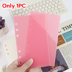 A6 Acrylic Loose-leaf Notebook Cover Glitter Transparent Binder Notebook Shell DIY Scrapbook Cover Office Stationery Supplies