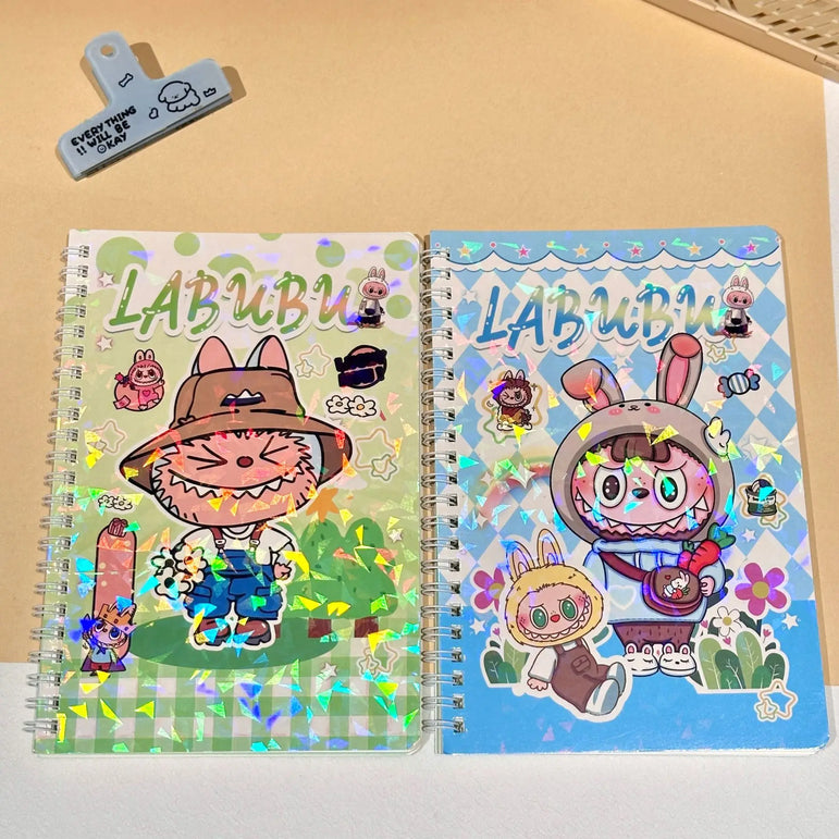 1/3/5/10pcs Random Style Creative Coil Notebook Cute Cartoon Notebook Horizontal Row Student Stationery Gift