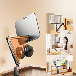 Desk Clamp Book Stand for Reading Adjustable Book Holder Recipe Book Holder for Laptop Tablet Recipe Textbook