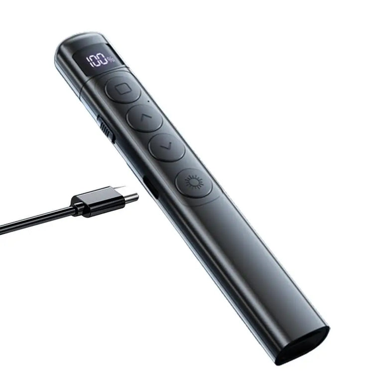 Clicker With Red Pointer 100 Days Standby Wireless Presentation Clicker Ergonomic Class Tool Presentations Supplies