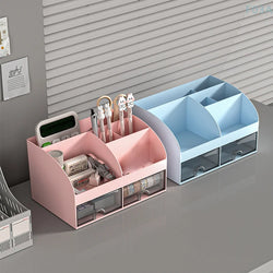 Desktop Organizer With Drawers Desk Organizer Tabletop Makeup Storage Box Smooth And Sturdy Office Supplies Storage Box Multi