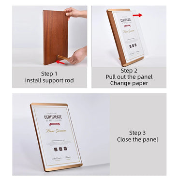 A4 21x29.7cm Honor Certificate Acrylic Sign Holder Display Stand Tabletop Menu Paper Holder Product Name Price Card Poster Frame