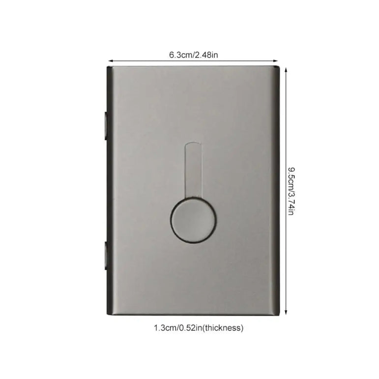 Business Card Holder Hand Push Card Case Bank Card Membership Cards Package Metal Ultra Thin Business Card Box Organizer