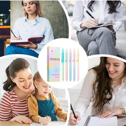 5 Pack 0.5mm Black Ink Pen Fine Tip Smooth Writing Used for Diary Notes Cute Office Study Supplies Gifts for Women Men